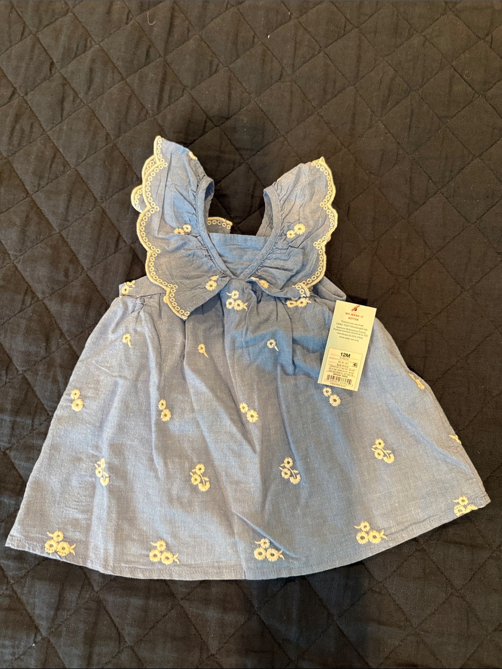 Cat & Jack Light Blue Floral Eyelet Sundress